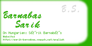 barnabas sarik business card